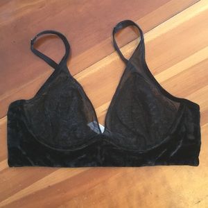 Honeydew Intimates Lace and Velvet Bra